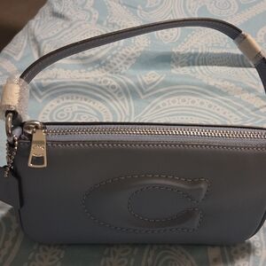 Coach Light Blue Leather Shoulder Bag